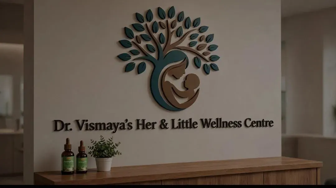 Her & Little Wellness Centre homoeopathy clinic signage Neyyattinkara